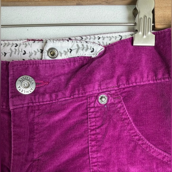 Athleta Women’s Loveland Corduroy Pant Raspberry Low Rise Stretch Cord Size 6P - Picture 3 of 12